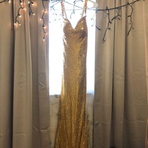 Mermaid golden gown